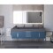 Castello Usa Nile 72" Wall Mounted  Blue Vanity With Gray Top And Brushed Nickel Handles CB-MC-72BLU-BN-2053-GR - alternate 2